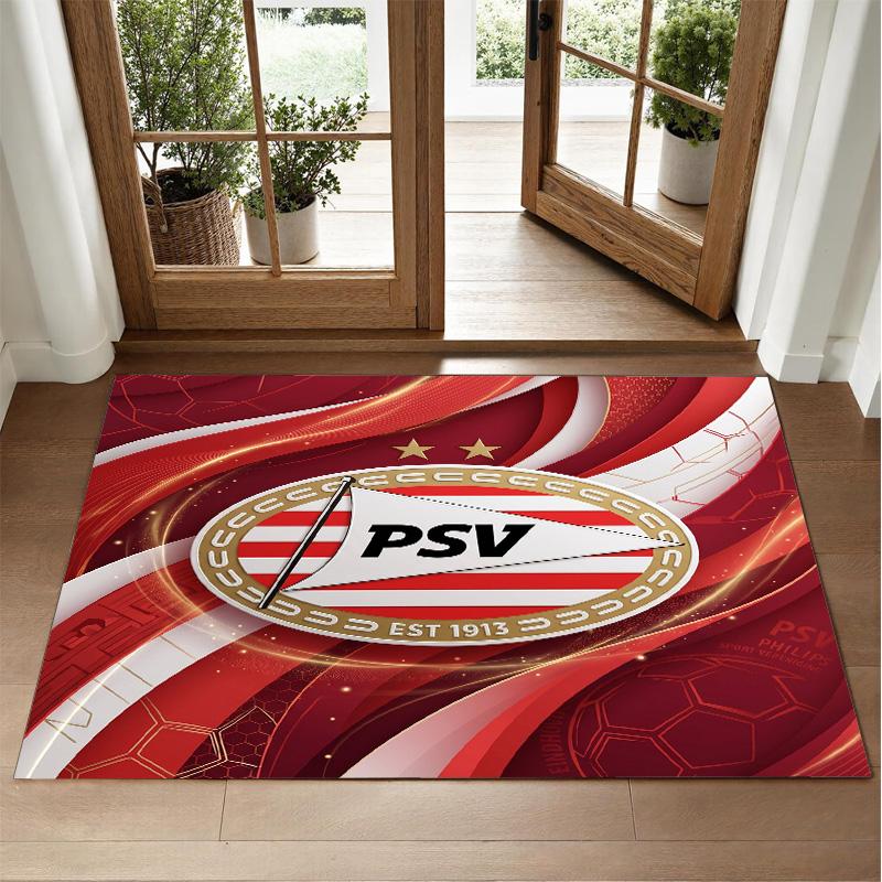 PSV Eindhoven FC Design Crystal Velvet Rug Soft Decorative Mat for Bedroom Entrance