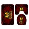 Christmas Bathroom Floor Mat Toilet Three-Piece Set