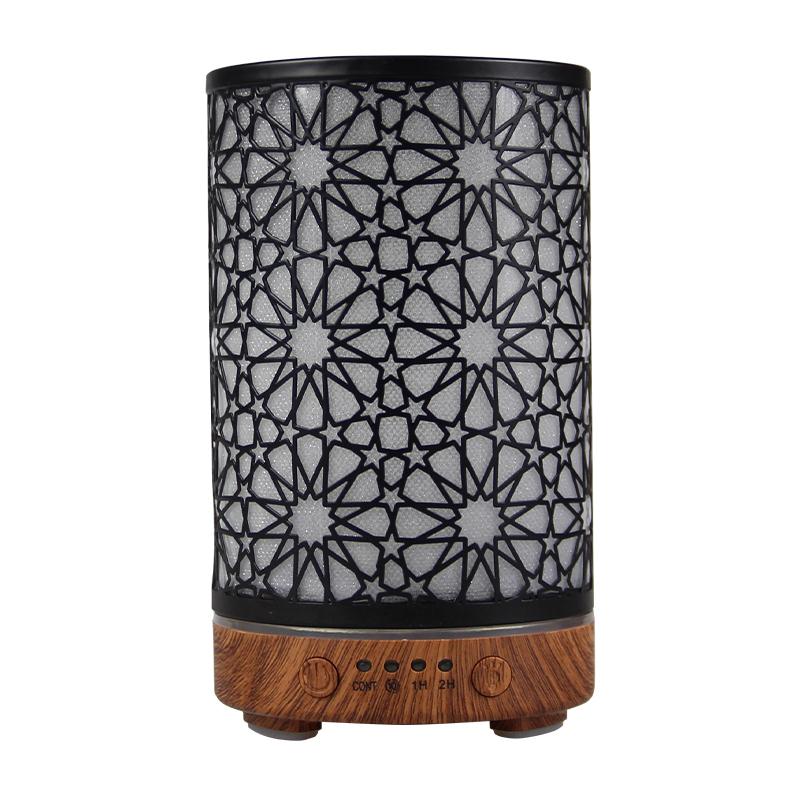 Aroma Diffuser 100ML Timing Function Hollow Star Ultrasonic Air Humidifier Bedroom Essential Oil Diffuser with LED Night Lights