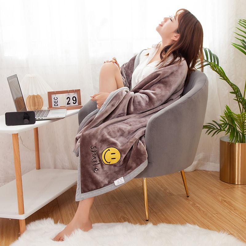 

Одеяло Односпальное Фланелевое Одеяло Офисное Толстое Одеяло для Сна с Кондиционером 150*200