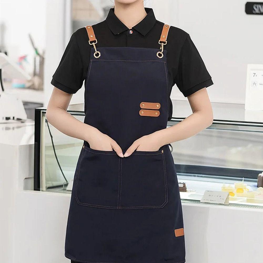 Canvas Waterproof Pinafore Strap Style Grill Apron New Sleeveless Apron