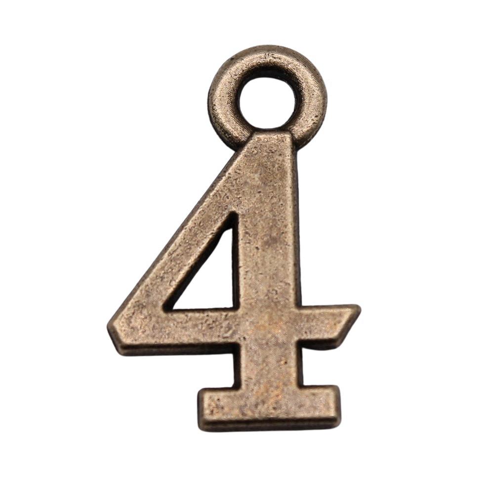 Number Tags Charms Alloy Pendants For Birthday Party Jewelry Making Accessories