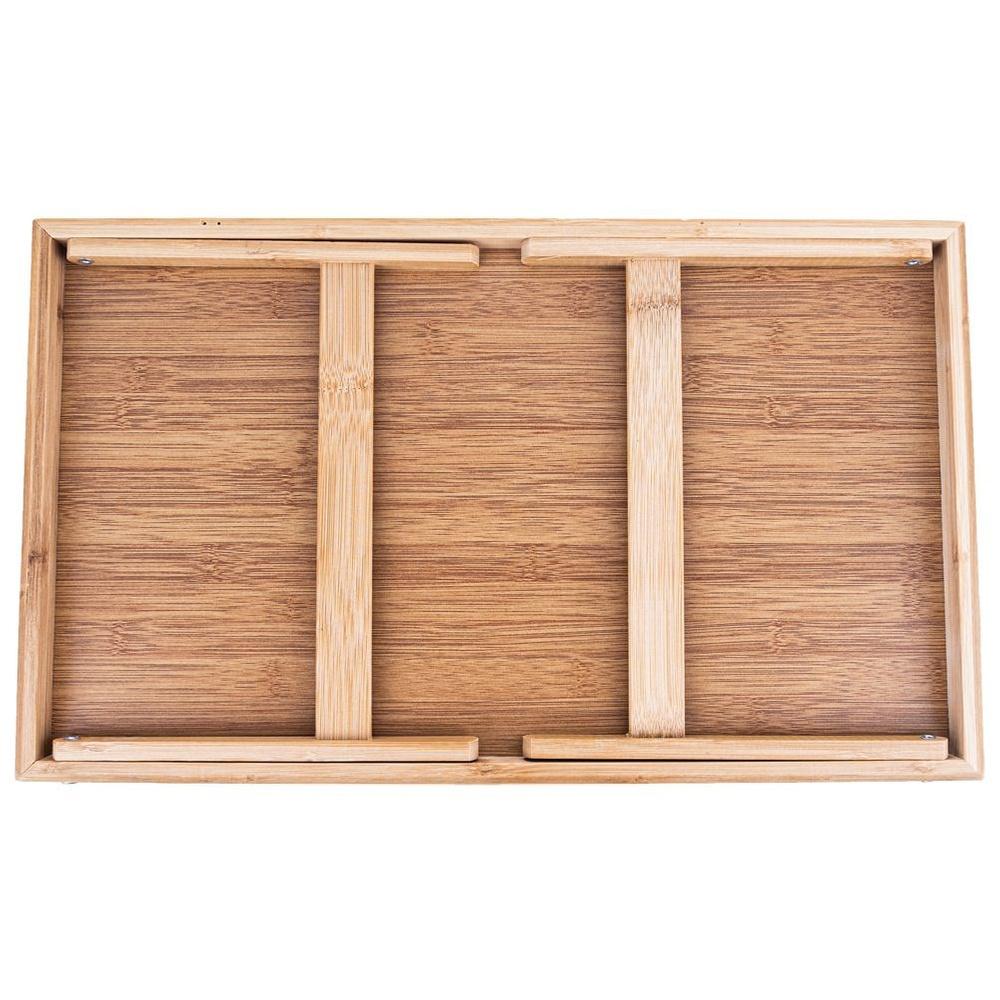 Stolik Śniadaniowy Bambusowy Składany do Łóżka na Śniadanie Laptopa Taca