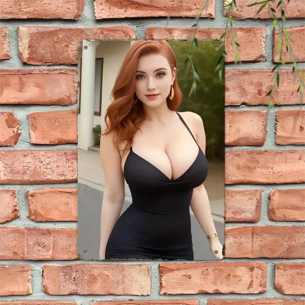 

Vintage Girl Metal Sign Retro Iron Wall Art 118x78in PreDrilled Waterproof for Home Bar Café Garage Farmhouse Hot 20x30cm