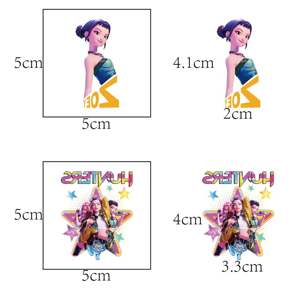 Devil Hunter Rumi Kang Tattoo Sticker 20 Piece Set KPOP Anime Trendy Accessories | Star Idol Same Style Waterproof Easy to Stick