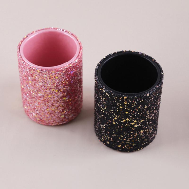 Women Makeup Brush Bucket Cosmetic Storage Box Pencil Vase Comb Container