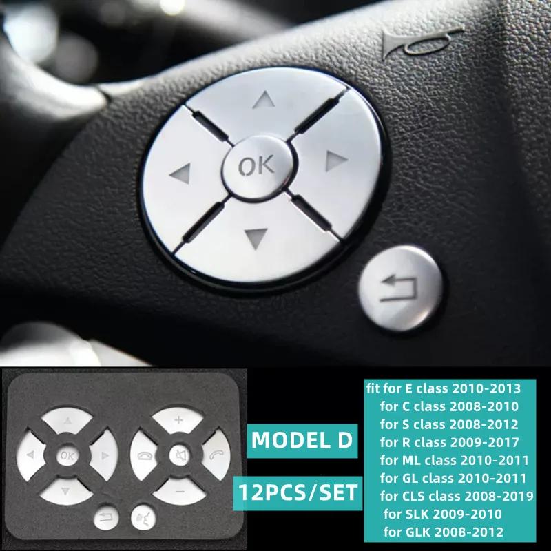ABS Car Accessories Steering Wheel Buttons Knob Trim Cover Stickers For Mercedes Benz A B C E S GLC CLA CLS GLE GLS GLK Class