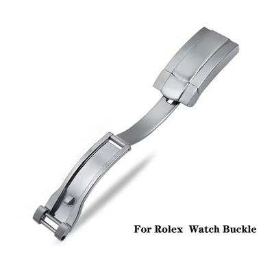 16X9MM Solid Stainless Steel Folding Buckle for Rolex Submariner Oysterflex Daytona GMT Watch Band Strap Deployment Clasp