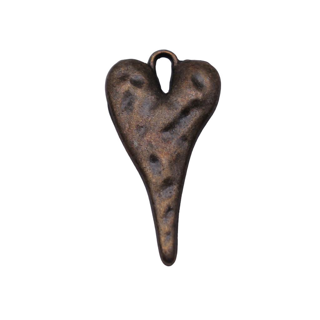 Filigree Heart Charms Antique Alloy Pendants For Vintage Floral Jewelry