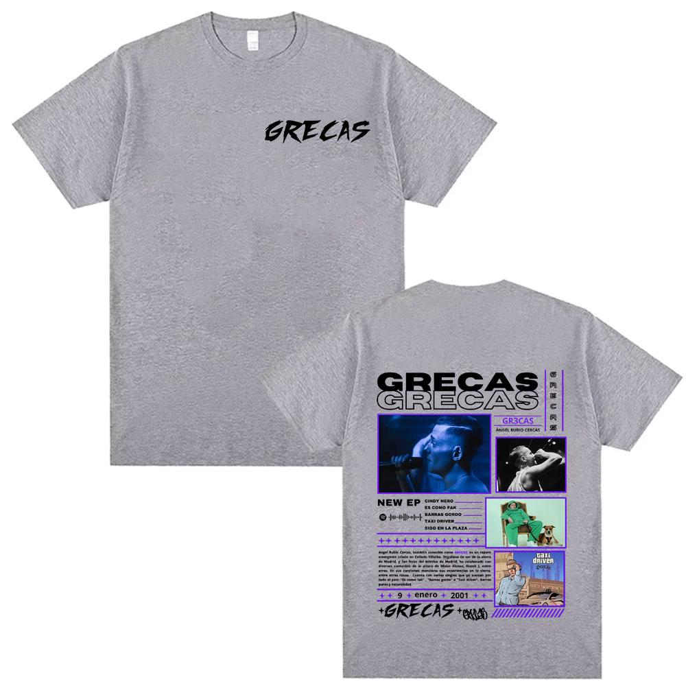 Rapper Grecas Album Tour 2025 Graphic Tshirts Unisex Women Harajuku Hip Hop T Shirts Summer Pop Music Oversized Tshirt Streetwear