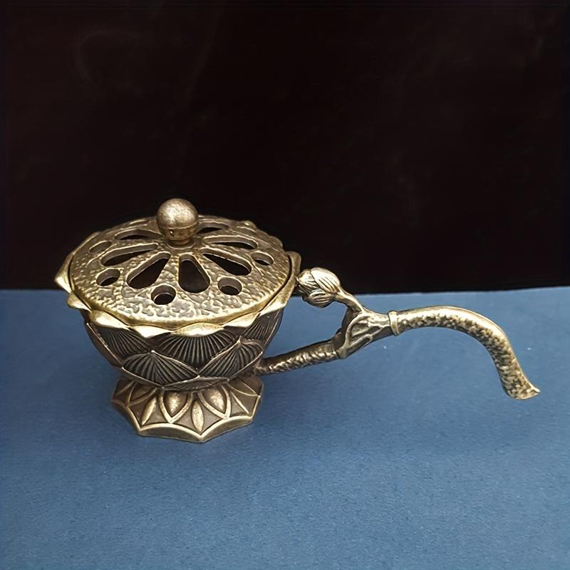 1pc Handheld for Lotus Incense Holder Small Incense Holder Household Ornament 1Pcs зелёный
