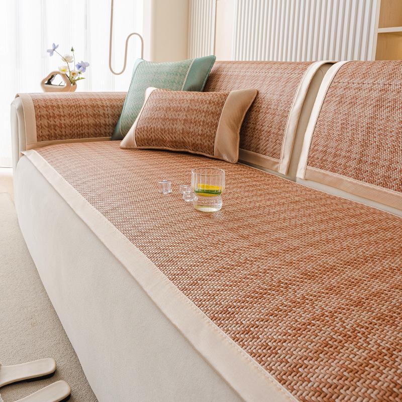 Rattan Mat Summer Sofa Cushion Non-Slip  New Sofa Mat Cushion Ice Silk Sofa Cushion Cover Cover Cloth