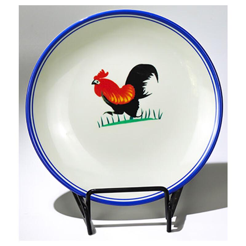 Retro Chinese Rooster Melamine Dinner Plates