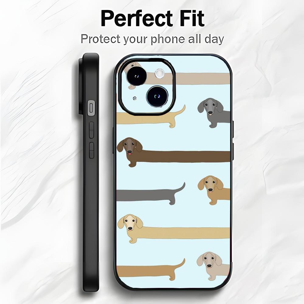 Cute Pet Dachshund Art Phone Case Phone Case Soft Packaging Lightweight For iPhone17 16 15 14 13 12ProMax