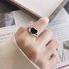 Xiaomi 925 Sterling Silver Rings for Women Couple Minimalist Handmade Simple Black Heart Ring Party Jewelry Gift Prevent Allergy