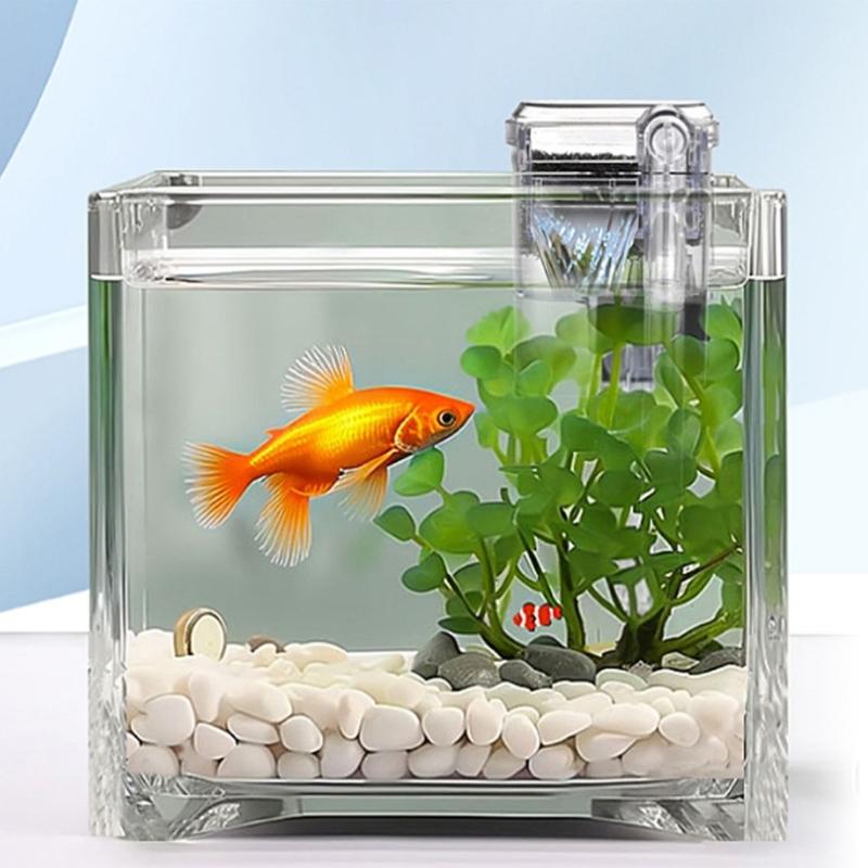 Adjustable Aquarium Filtration System for Quiet Setting in Fish Tanks Adjustable Flowing, Suitable for Home Office Use