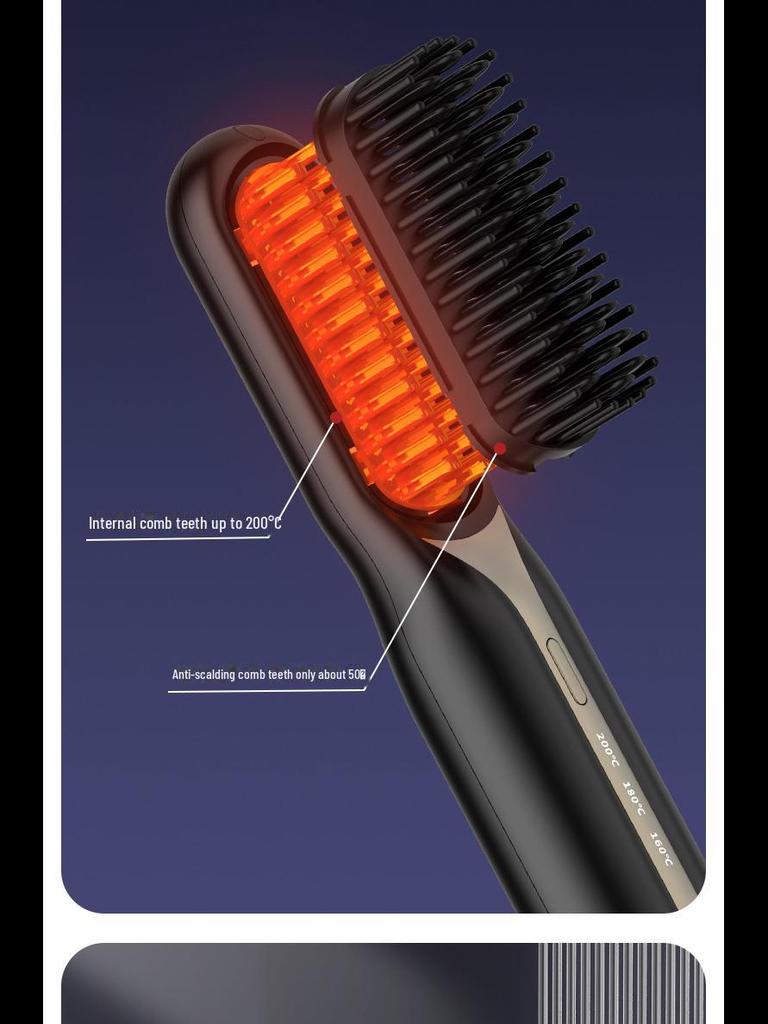 Piastra per capelli portatile wireless a doppio uso con ioni negativi, sicura per i capelli, per lisciare e arricciare, facile da caricare.