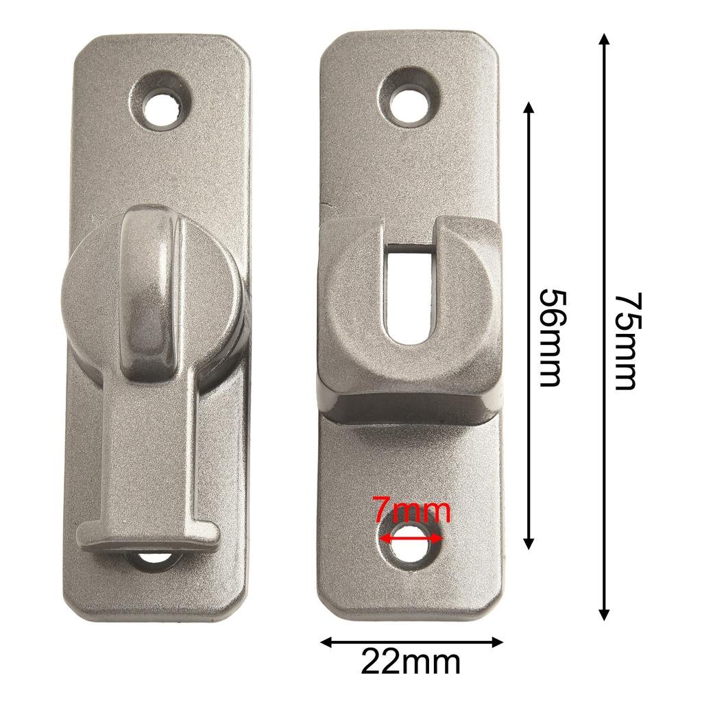 Cierre de Puerta Pestillo para Puerta Corredera de Granero Pestillo de Seguridad de 90/180 Grados Cierre con Cerrojo para Puerta Para Cerraduras de Puerta de Ventana y Armario Negro