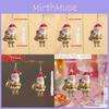 Christmas Santa Acrylic Earrings With Printed Cartoon Design For Holiday Fashion