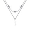 Vintage Handmade Sweater Necklace Party Jewelry Charm Women Korean Trendy Double-layered Chain Birthday Accessories Gift CLE