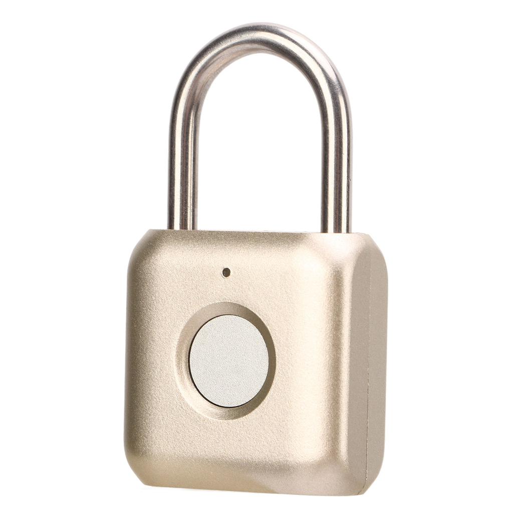 Fingerprint Padlock IPX2 Waterproof Smart Keyless Biometric Thumbprint Lock for Locker Backpack Suitcase