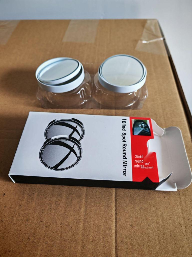 360° Rotating Adhesive Rearview Blind Spot Mirrors (Set of 2) for Enhanced Car Field of View