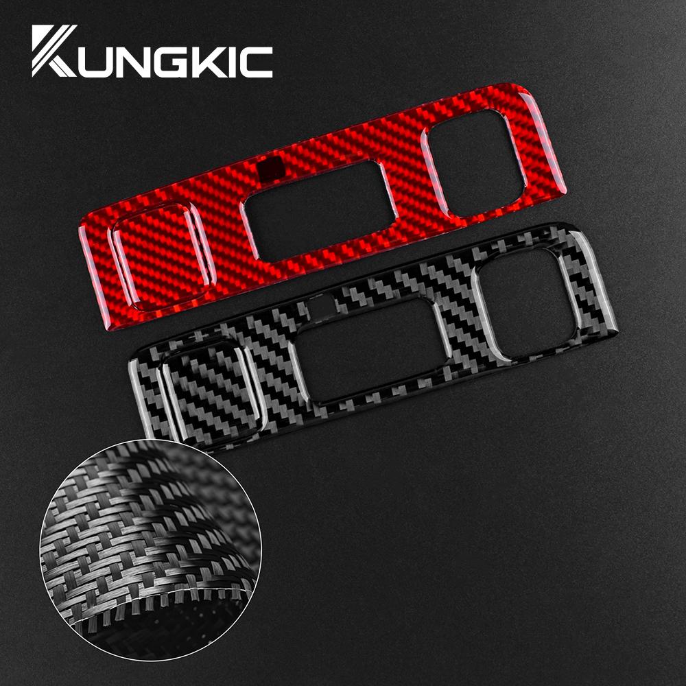 Real Carbon Fiber Sticker For Subaru WRX Saloon 2015 2016 2017 2018 2019 2020 2021 Car Headlight Switch Button Cover Trims