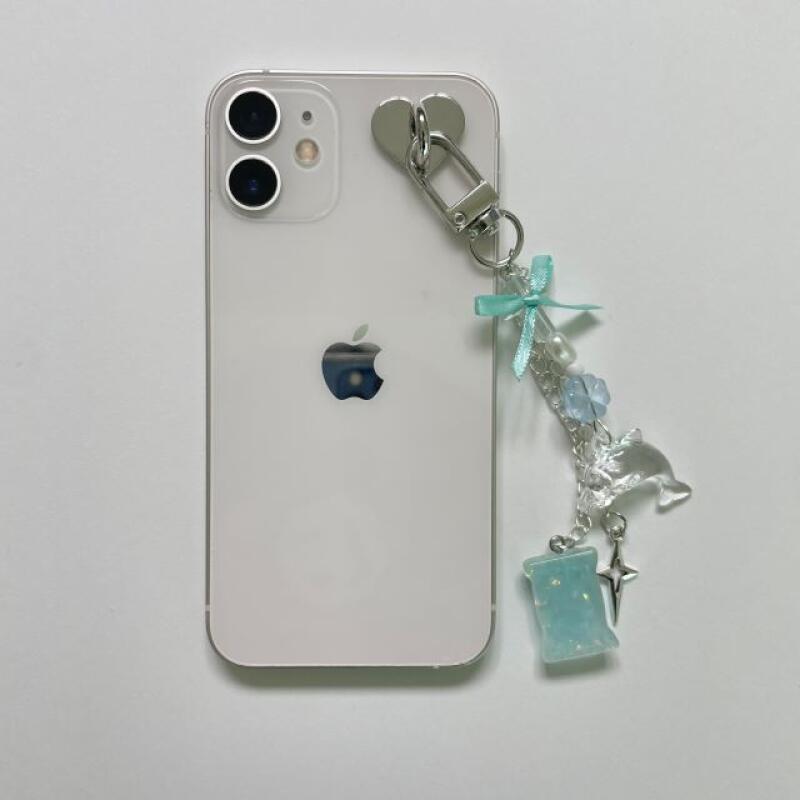 Dolphin Success Luck Keychain Phone Strap Beads