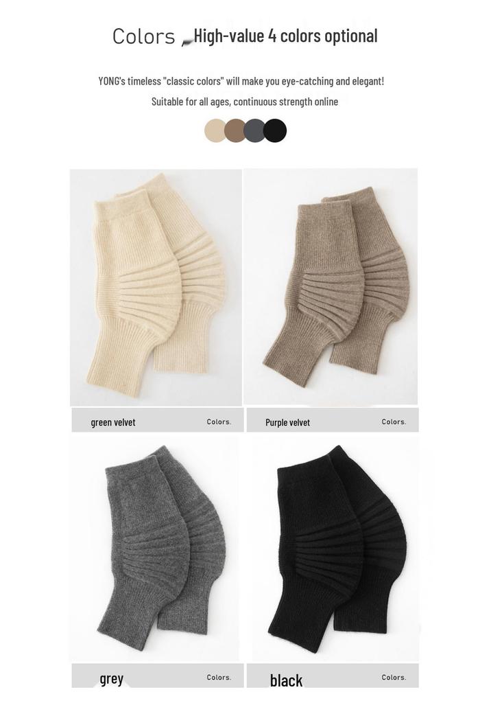 100% Pure Cashmere Knitted Knee Pads: New Style Warmth & Cold Protection for Old Legs