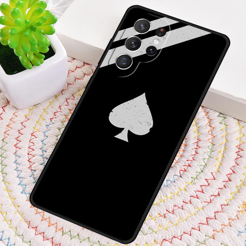 Ace of Spades Poker Card Phone Case for Samsung Galaxy Note 10 Pro S26 Ultra S23 S24 FE S25 S21 S22 PLUS Shockproof Cove