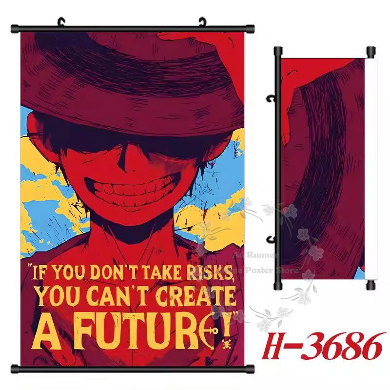 P-One P-Piece Hd Poster Scroll Painting Peripheral Hanging Painting Bedside Living Room Background Wall Cloth Painting