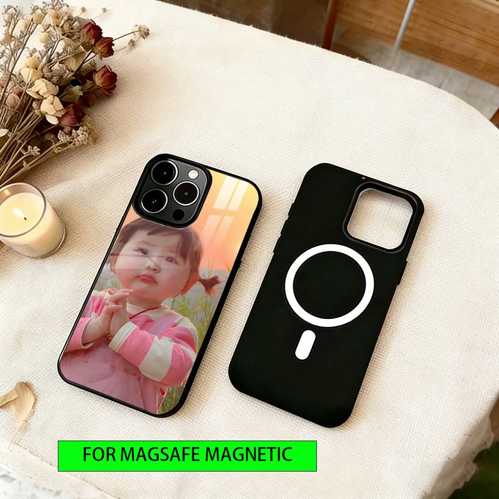 Adorable Human Cub Phone Case For iPhone17,16,15,14,13,12,11 Plus,Pro Magnetic with Magsafe Wireless Charging