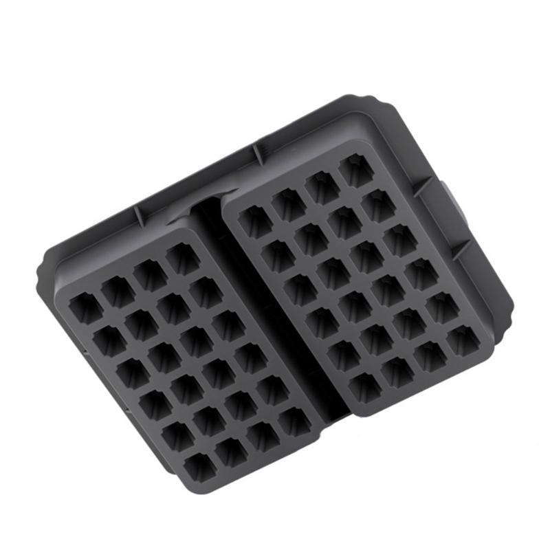 Air Fryers Compatible Waffle Pan Silicone Bakeware with Small Handle Oven Safe Waffle Molds Suitable for Easy Removal