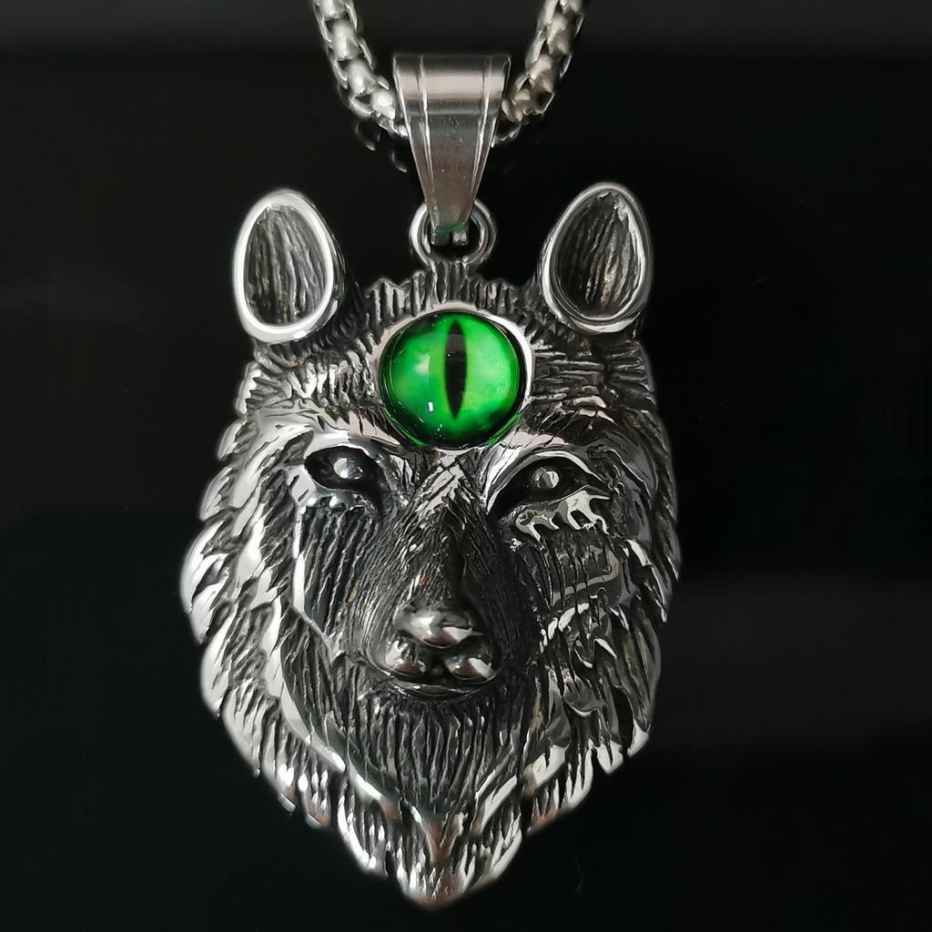 2025 Men's Wolf Totem Pendant Necklace - European Style with Wolf Head Design