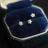 Five-Pointed Star Zircon Earrings S925 Silver Elegant Trendy Women's Accessories Gift for All Occasions
