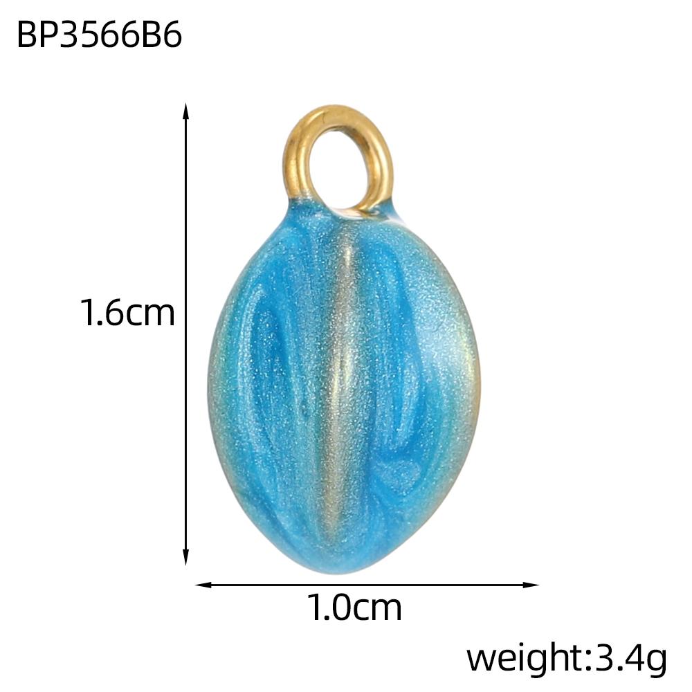 CARLIDANA Fruit Series Charm Enamel Stainless Steel Gold Plated Oil Drop Ice Cream Pendant for DIY Jewelry Necklace Making