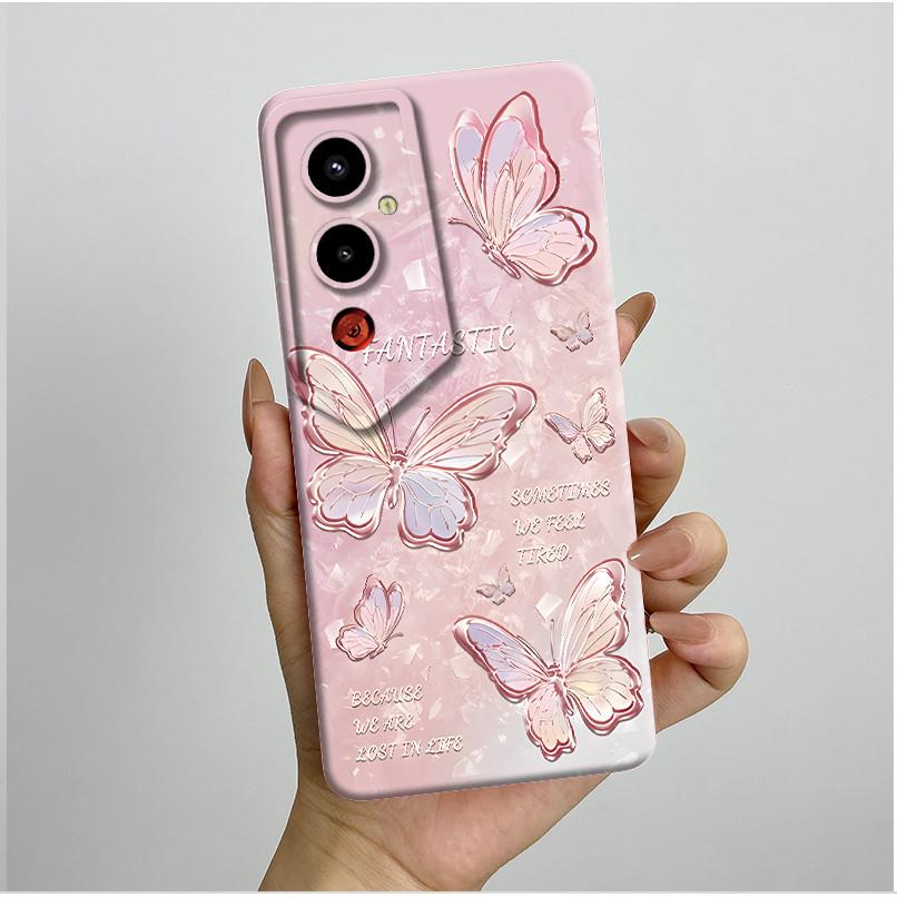 For Tecno Pova 4Pro LG8n Back Cover For Techno Pova 4 Pro Pova4 LG7n Case Silicone Aesthetic Pretty Butterfly Flower Soft Bumper