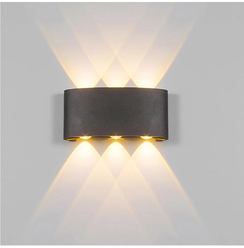 Hot Sale Up and Down Two-way Luminous LED Wall Lamp Outdoor Waterproof Living Room Staircase Aisle Balcony Corridor Wall Lamp