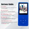 64GB MP3 Player with Speaker Earphones Portable Music Player for Kids Support Voice Recording Picture Video E-Book, Blue