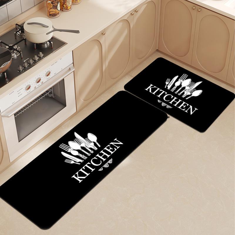 Diatomaceous Earth Kitchen Mat: Water-Absorbent, Quick-Drying, Non-Slip, Customizable Cutlery Design