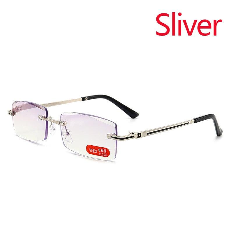 

Винтажные очки для чтения с защитой от синего света для мужчин, безободковые, квадратные, для пресбиопии, унисекс, для дальнозоркости, с диоптриями + 1.0 + 4.0 4.0