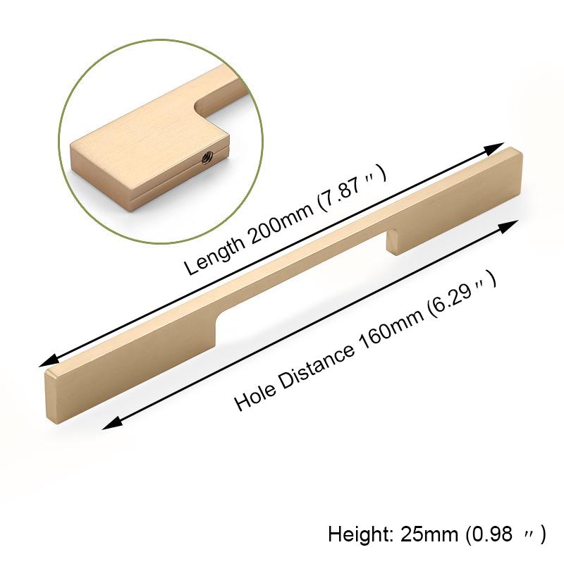 KAK Black Cabinet Handles Solid Aluminum Alloy American Style Kitchen Cupboard Pulls Drawer Knobs Furniture Handle Hardware