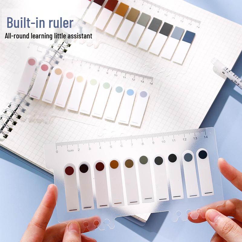 Retro Morandi Sticky Notes: Tearable Index Stickers & Colored Bookmarks for Students