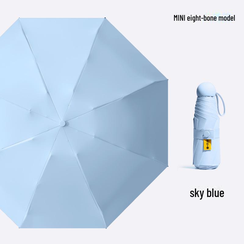 50% Folding Women's Dual-Purpose Mini Portable Pocket Capsule Umbrella - High-Grade Sun Protection