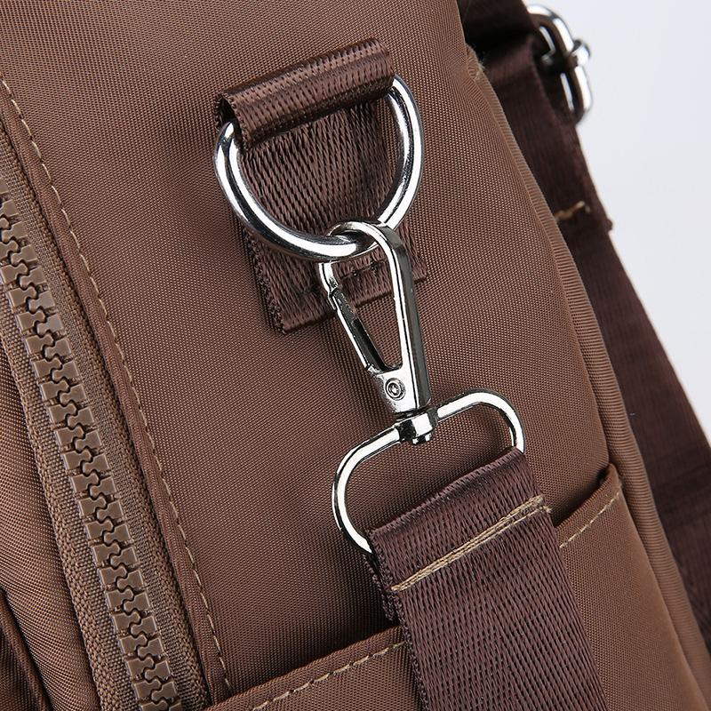 Women's Solid Color Backpack Lightweight Student Schoolbag Multifunctional Crossbody Shoulder Handbag