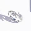 White Gold Diamond Ring Niche Design Set Diamond Ring Fashion All Purpose Commuter Ring