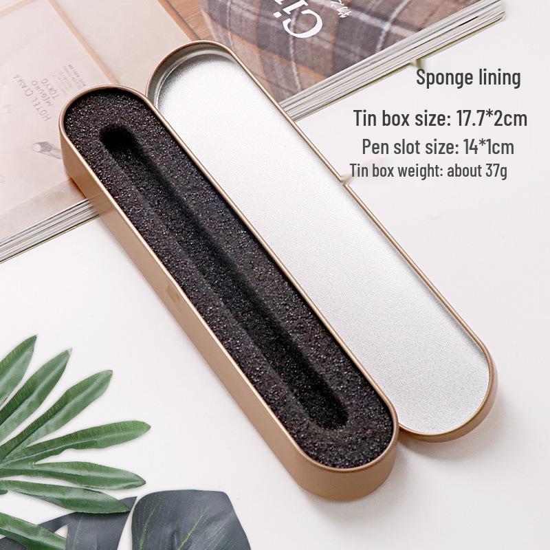 Tinplate Eyebrow Pencil Case with Sponge Base – Durable, Gift-Ready & Drop-Resistant for Students.
