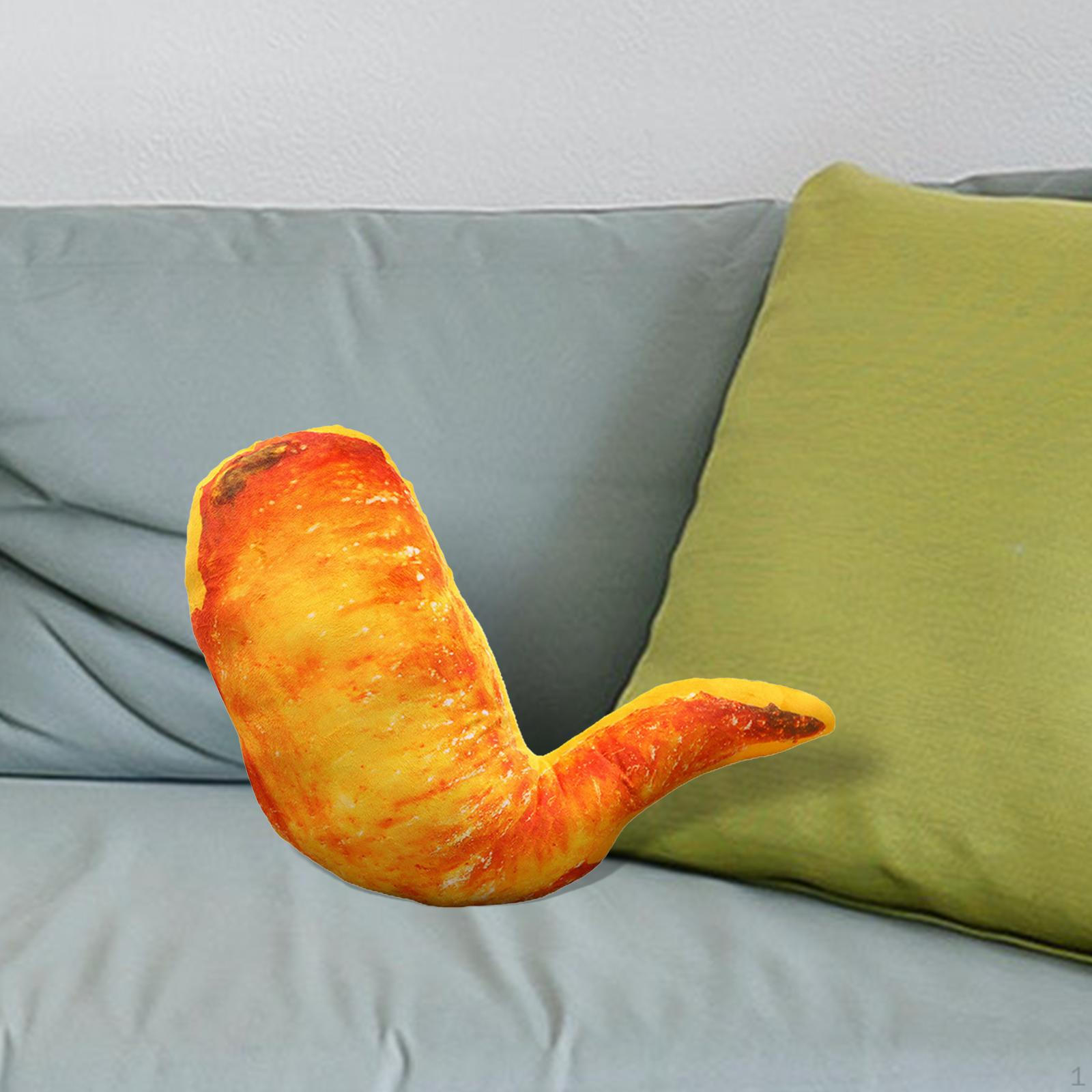 

3D Food Small Cushion Soft Plush Toy Photography Props Decorative Home Decor Novelty Simulation Chicken Wing