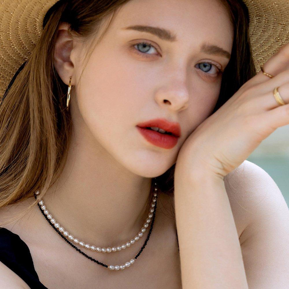 14K Black Bella Freshwater Pearl Necklace