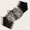 Wide Belt Lace Rivets Tied Knot Waist Elastic Elastic Belt Women With Coat Long Skirt Waist Seal